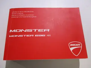 INSTRUCTIEBOEKJE Ducati monster 696 2008 - 2010