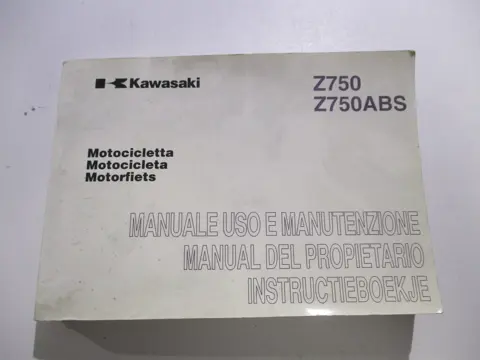 INSTRUCTIEBOEKJE Kawasaki Z 750 2011 - 2013
