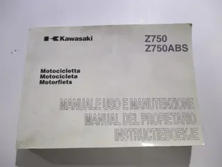 INSTRUCTIEBOEKJE Kawasaki Z 750 2011 - 2013