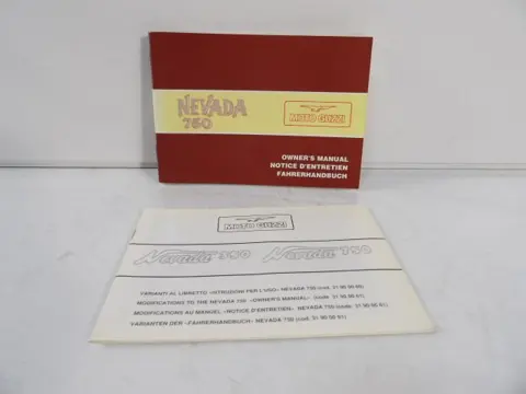 INSTRUCTIEBOEKJE Moto Guzzi Nevada 750 1991 - 2019