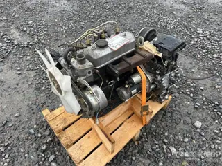 2 engines on pallet: Iseki 3 cylinder & Kubota 1 c