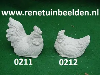 Haan en een kip. Nr 0211 & 0212