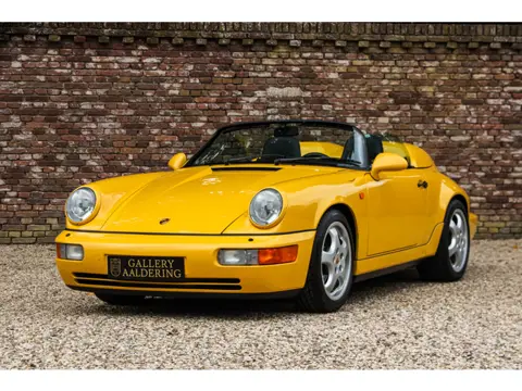 Porsche 964 Speedster Small Body "49.000 kms - Speedgelb" Newly delivered in Germany and serviced th