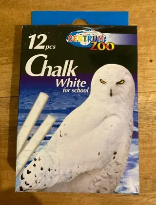 SCHOOLBORDRIJT CENTRUM WIT 85 MM DOOS 12 STUKS NIEUW