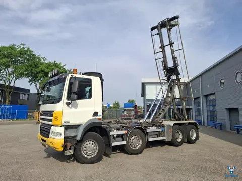 DAF CF 85.410 / 8X4 / BIG AXLE / FULL STEEL / NL TRUCK / HTS CABLE SYSTEM 32 TON / AIRCO / AUTOMATIC