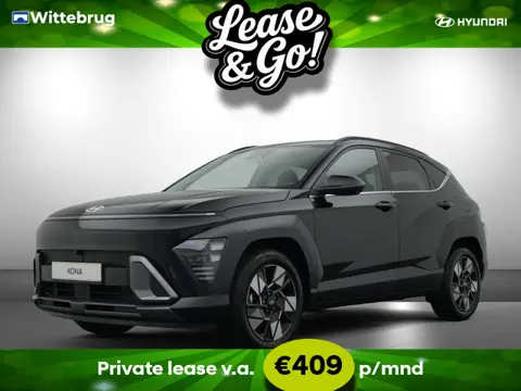 Hyundai KONA 1.6 GDI HEV Premium Full Hybride Automaat met Navigatie, Lederen bekleding en Stoelverw
