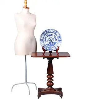 Vierkante mahonie tilttoptable wijntafel vroeg Victoriaans ca 1850