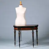 Foto 27 van Bijzonder fraaie wandtafel in wortelnoten met ebben en brons beslagen Boulle stijl ca 1910