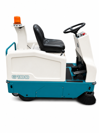Tennant 6100 elektrische opzit-veegmachine | Professionele veegzuigmachine voor magazijn en hal
