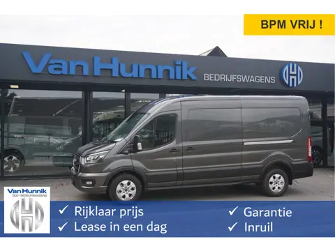 Ford Transit 350L L3H2 Limited AUT-8 165PK BPM VRIJ Navi, Adap. Cruise, 360° Cam, Trekhaak, 2x Schui