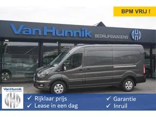 Ford Transit 350L L3H2 Limited AUT-8 165PK BPM VRIJ Navi, Adap. Cruise, 360° Cam, Trekhaak, 2x Schui