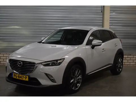Mazda CX-3 2.0 SkyActiv-G 120 GT-Luxury|Parelmoer Wit|Automaat|Leder|Camera|Navigatie|Trekhaak|Stoel