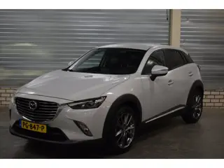 Mazda CX-3 2.0 SkyActiv-G 120 GT-Luxury|Parelmoer Wit|Automaat|Leder|Camera|Navigatie|Trekhaak|Stoel