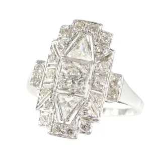 Vintage Allure: 1950's Art Deco Diamond Ring