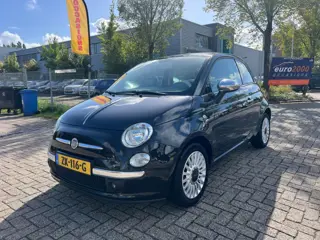 Fiat 500 1.2 Lounge - Panoramadak - Pdc - Zwart - nette staat