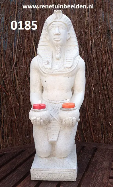 Sphinx beeld groot met waxine licht. nr 0185