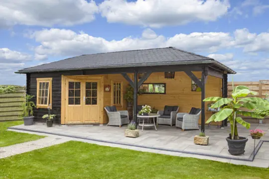 Blokhut - Tuinhuis Paiva | 44 mm | vuren onbehandeld