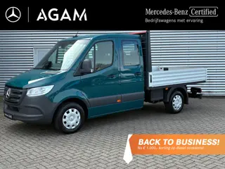 Mercedes-Benz Sprinter 317 CDI L2 DC Open Laadbak | 3500kg Trekhaak |  Face-Lift | Leer | 7-Persoons