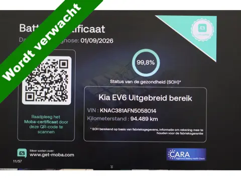 Kia Ev6 Plus 77.4 kWh / NL-Auto / Soh 99,8 / Vol leder