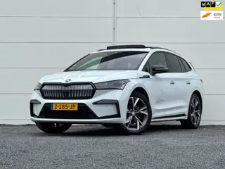 Skoda Enyaq 60 Sportline Org NL Pano Hud Canton Warmtepomp SOH 93% Crystal Grille 360 Camera Stoelve