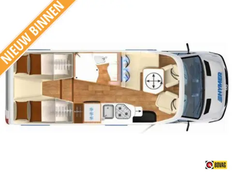 Hymer B-MC T 580 2 APARTE BEDDEN-1E EIG