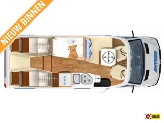 Hymer B-MC T 580 2 APARTE BEDDEN-1E EIG