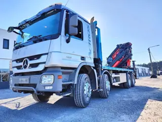 Mercedes-Benz Actros 4151 V8 8x4 Palfinger PK78002 + Fly Jib Roofcrane Dachdecker Montagekran