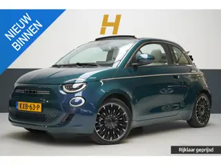 Fiat 500e Cabrio La Prima 42 kWh SoH 94,9% | Leder | Stoelverwarming | Lm velgen | Navigatie | Carpl