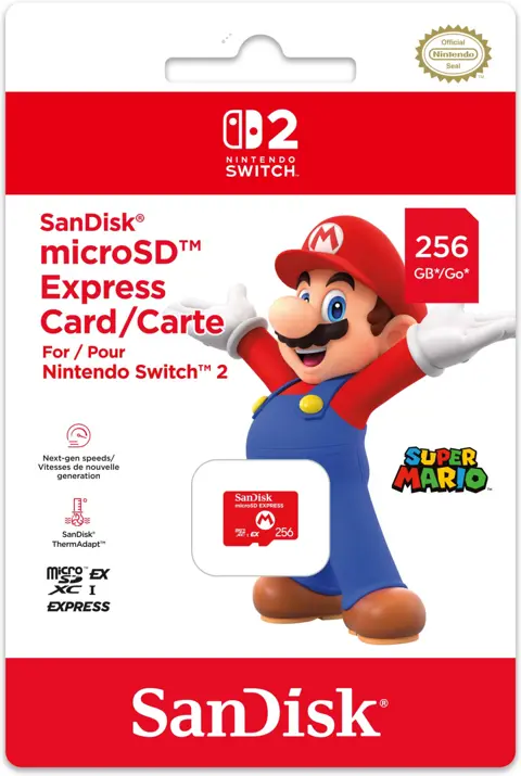 Sandisk Micro SD Express 256 GB Memory Card (Mario)