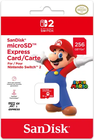 Sandisk Micro SD Express 256 GB Memory Card (Mario)