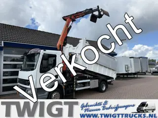 DAF FA LF45G12 Kipper met kraan (bj 2008, automaat)