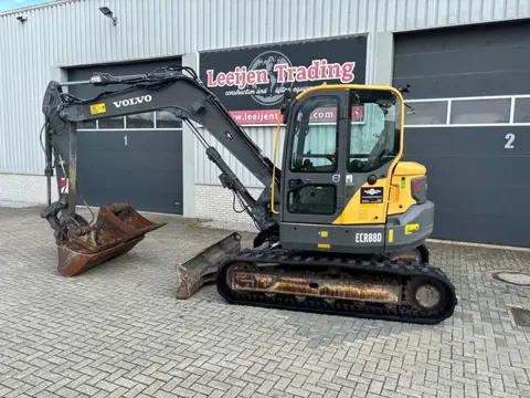 Volvo ECR88D tracked excavator, 3x buckets, A/C, 2014 year.