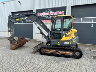 Volvo ECR88D tracked excavator, 3x buckets, A/C, 2014 year.