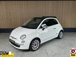 Fiat 500 C 0.9 TwinAir Lounge NL auto | Lederen bekleding | Navi | Climate controle.
