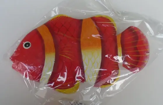 HOUTEN VIS 20 CM Nr. 4 ROOD NIEUW.