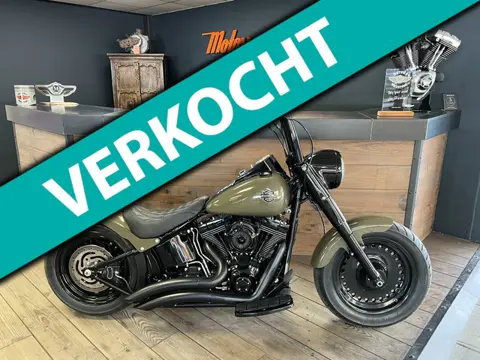 Harley Davidson FLSTF Fatboy Special Custom Black Edition Olive Green Vance & Hines