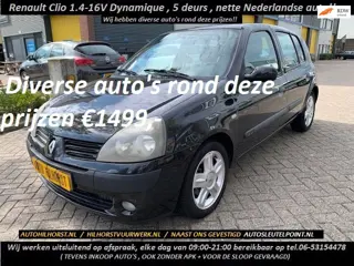 Renault Clio 1.4-16V Dynamique Luxe Mooie Nedelandse auto! diverse in deze....