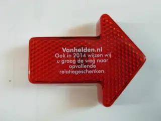 Veiligheidslampje in pijlvorm, rood, Nieuw, met clip,6.5 cm