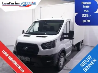 Ford Transit 2.0 TDCi 160 pk Bakwagen met Laadklep Airco Cruise Control, LxBxH 420x200x210 cm, 3-Zit