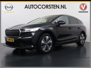 Škoda Enyaq iV 80 SOH 91% Warmtepomp Panoramadak Trekhaak Leder+Verwarmd Stuurverwarming Assistentie