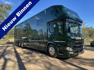 Scania P410 27T ROELOFSEN RR5 6-paards paardenvrachtwagen Slide-Out living MARGE