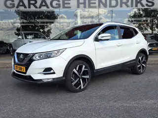 Nissan Qashqai 1.2 Tekna + | Pano | Trekhaak | NAP | Leder | 360Cam | Navi | Climate | LED | Onderho