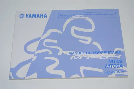 INSTRUCTIEBOEKJE Yamaha MT 09 2013 - 2017