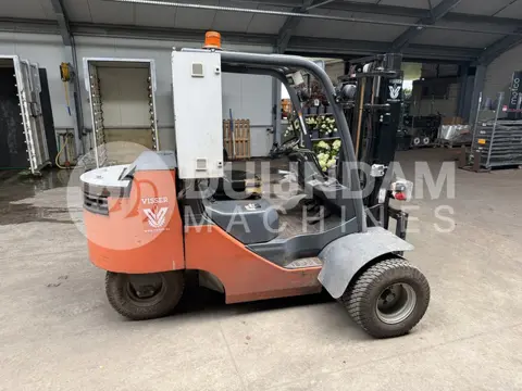 Toyota 02-8FDF15 heftruck met Visser-besturingskast en 3 pottenuitzetvorken
