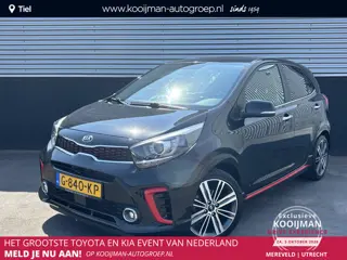 Kia Picanto 1.0 T-GDI GT-Line RMC-Trekhaak, 1e eign. 100PK! Leder, Navigatie, Stoel- & Stuurwiel ver