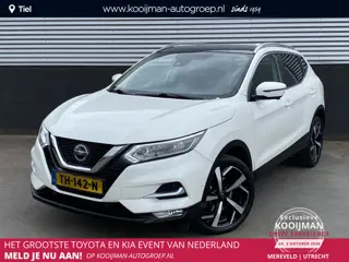 Nissan Qashqai 1.2 Tekna Automaat, Trekhaak, Panoramadak, 360" Camera, Stoelverwarming, Navigatie, P