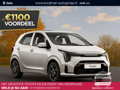 Kia Picanto 1.0 GDi DynamicLine Nu €1.100,- voordeel! Nu tijdelijk extra scherp geprijsd! Exclusief 