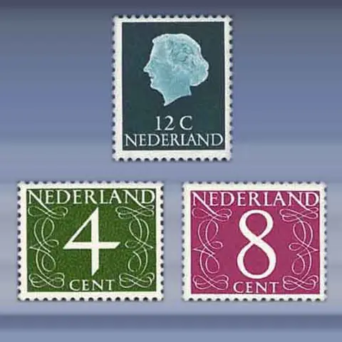 Frankeerzegels op fluorescerend papier (1962)