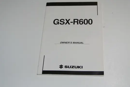 INSTRUCTIEBOEKJE Suzuki GSX R 600 2001 - 2003 / 2006 - 2007