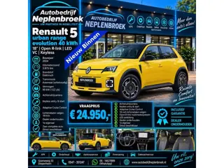 Renault 5 urban range evolution 40 kWh |  18" | Open R-link | LED | VC | Keyless